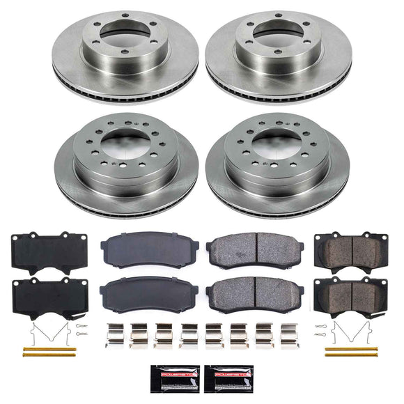 PowerStop OE Stock Replacement Low-Dust Ceramic Brake Pad and Rotor Kit