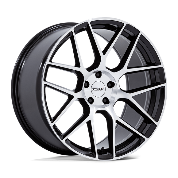 22X9 TSW TW002 Lasarthe Gloss Black Machined 5x120 ET27 Wheel Rim