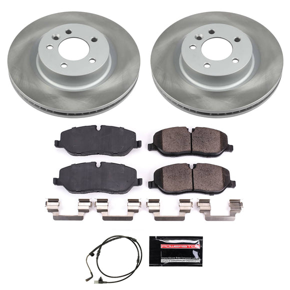 PowerStop Semi-Coated Rotor and Low-Dust Ceramic Brake Pad Kit