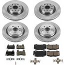 PowerStop OE Stock Replacement Low-Dust Ceramic Brake Pad and Rotor Kit