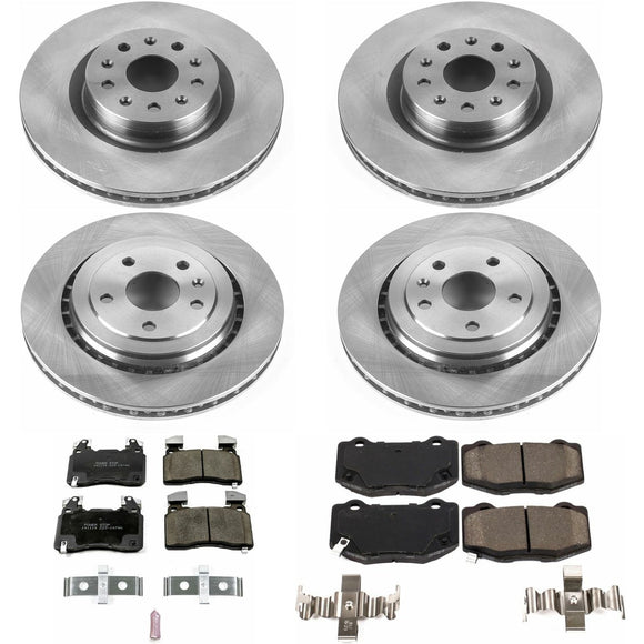 PowerStop OE Stock Replacement Low-Dust Ceramic Brake Pad and Rotor Kit