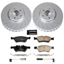 PowerStop Genuine Geomet Coated Rotor and Carbon-Fiber Ceramic Brake Pad Kit