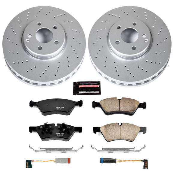 PowerStop Genuine Geomet Coated Rotor and Carbon-Fiber Ceramic Brake Pad Kit