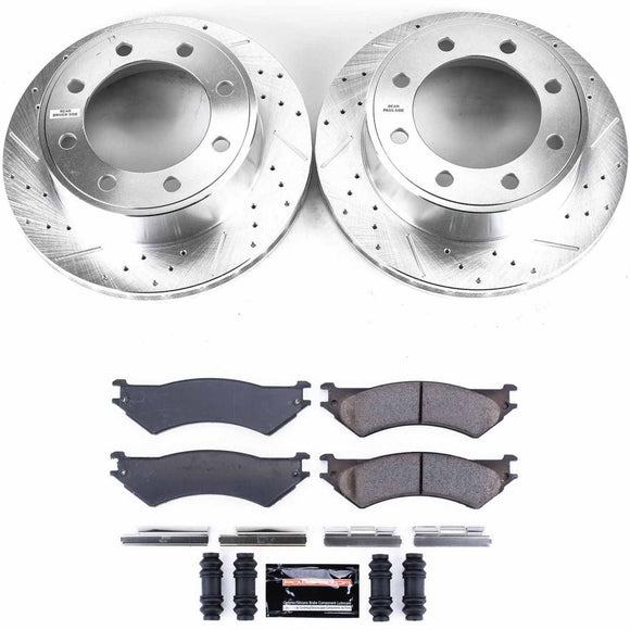 PowerStop Z23 Daily Driver Carbon-Fiber Ceramic Brake Pad and Drilled & Slotted