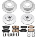 PowerStop Genuine Geomet Coated Rotor and Low-Dust Ceramic Brake Pad Kit