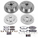 PowerStop Z36 Carbon-Fiber Ceramic Brake Pad with Drilled and Slotted Rotor Kit