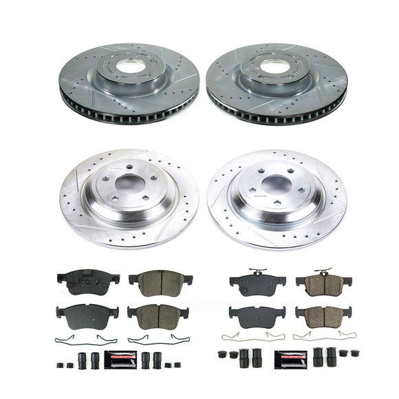 PowerStop Z23 Daily Driver Carbon-Fiber Ceramic Brake Pad and Drilled & Slotted