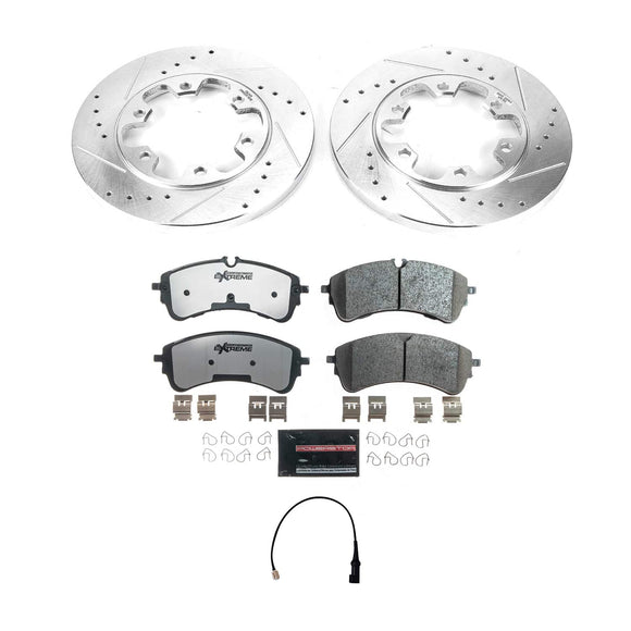 PowerStop Z36 Carbon-Fiber Ceramic Brake Pad with Drilled and Slotted Rotor Kit