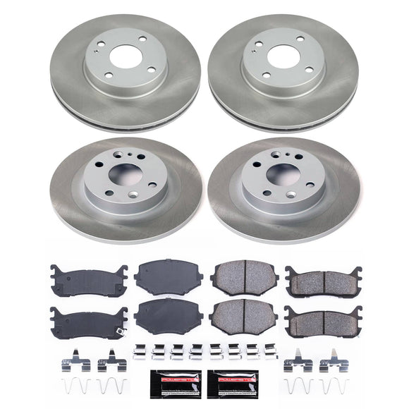 PowerStop Semi-Coated Rotor and Low-Dust Ceramic Brake Pad Kit