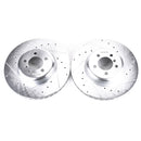 PowerStop Evolution Drilled Slotted Rotors Pair Front For BMW 335i