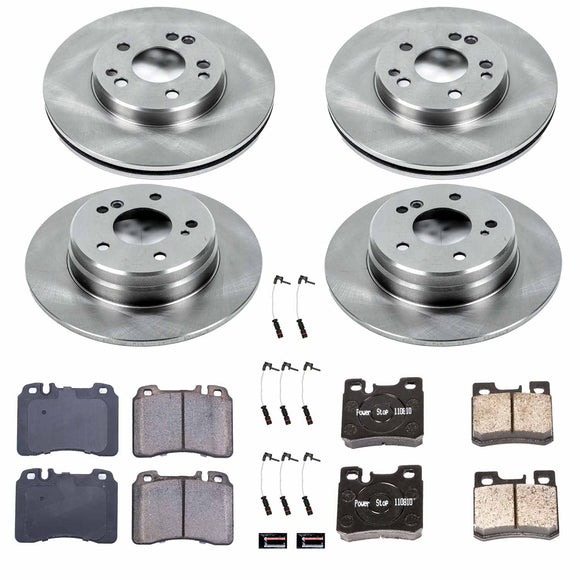 PowerStop OE Stock Replacement Low-Dust Ceramic Brake Pad and Rotor Kit