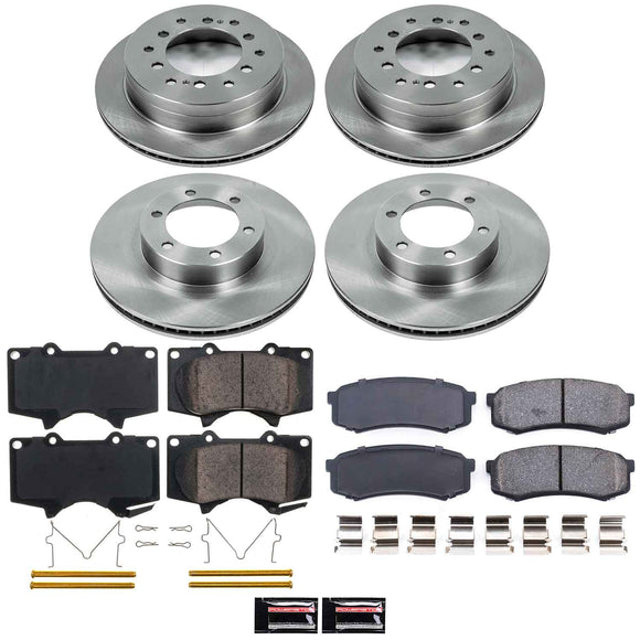 PowerStop OE Stock Replacement Low-Dust Ceramic Brake Pad and Rotor Kit