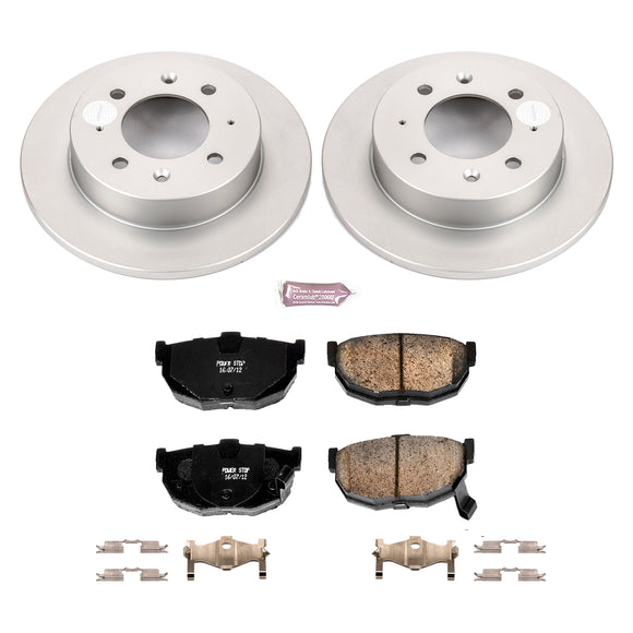 PowerStop Genuine Geomet Coated Rotor and Low-Dust Ceramic Brake Pad Kit