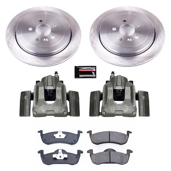 PowerStop OE Stock Replacement Low-Dust Ceramic Brake Pad, Rotor and Caliper Kit