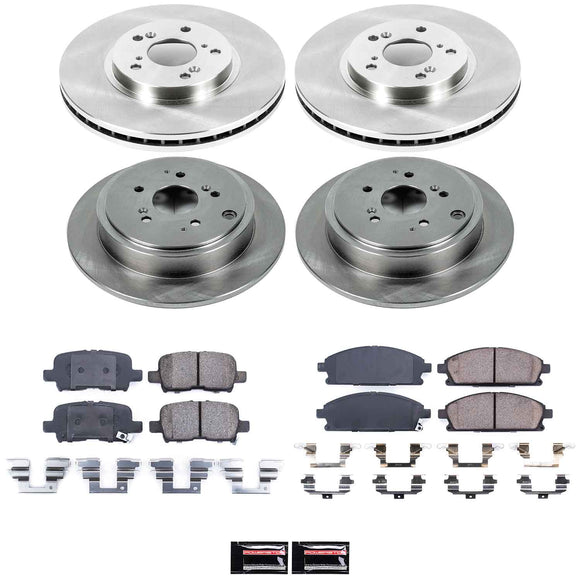 PowerStop OE Stock Replacement Low-Dust Ceramic Brake Pad and Rotor Kit