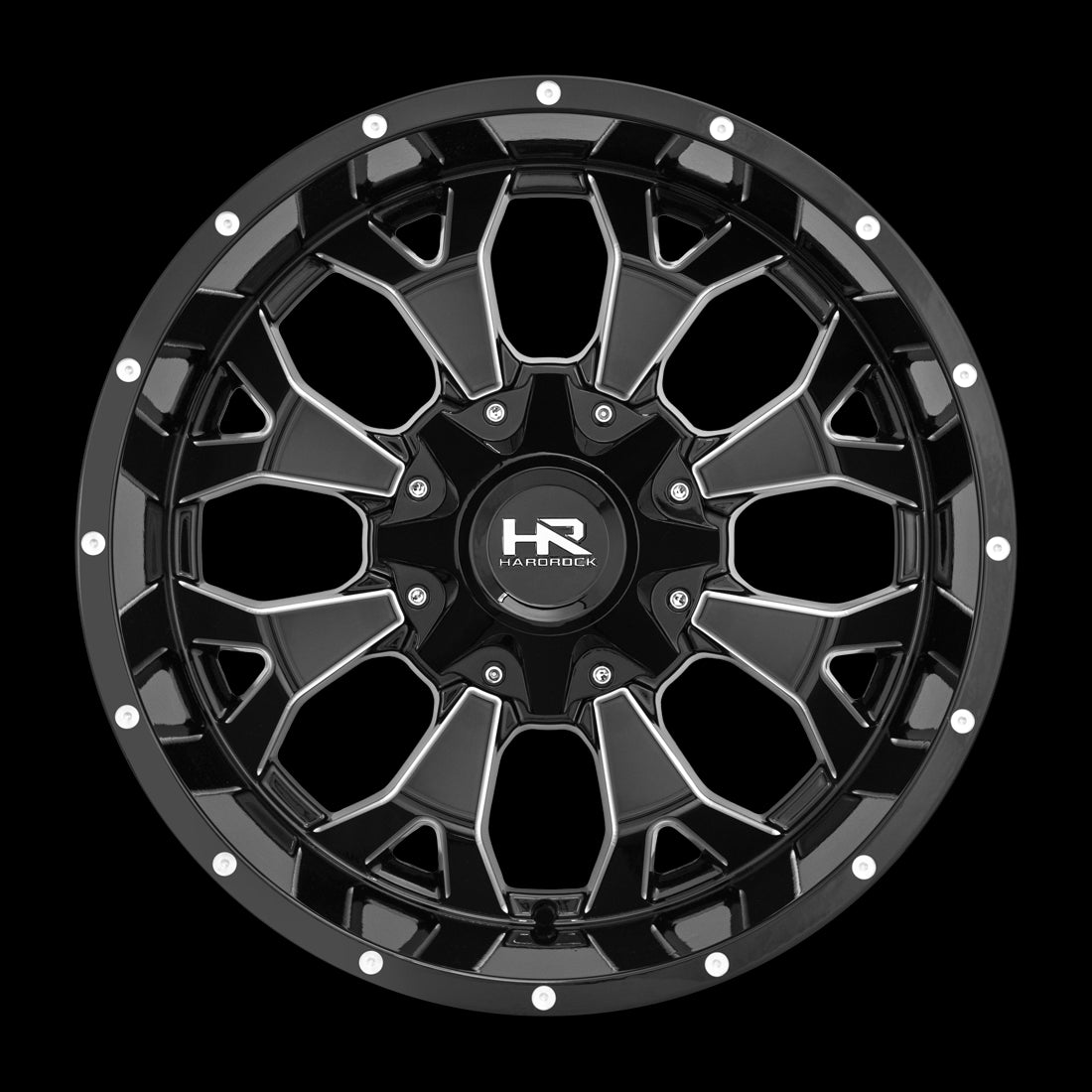 20x12 Hardrock Devastator Gloss Black 6x135/139.7 ET-51 wheel/rim