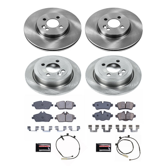 PowerStop OE Stock Replacement Low-Dust Ceramic Brake Pad and Rotor Kit