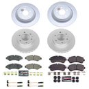 PowerStop Genuine Geomet Coated Rotor and Carbon-Fiber Ceramic Brake Pad Kit
