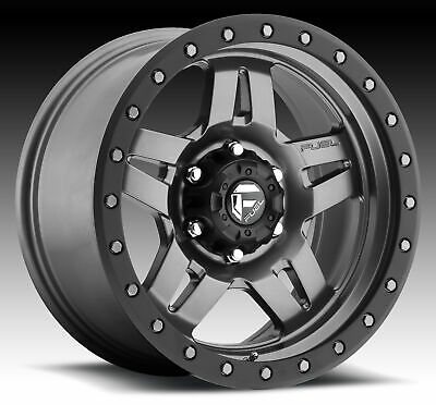 18X9 Fuel D558 Anza Matte Gun Metal Black Bead Ring 5X150 ET20 wheel/rim