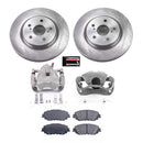 PowerStop OE Stock Replacement Low-Dust Ceramic Brake Pad, Rotor and Caliper Kit