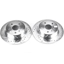 PowerStop Evolution Drilled Slotted Rotors Pair Rear For Toyota Avalon