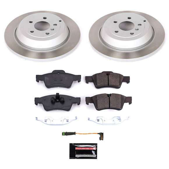 PowerStop Semi-Coated Rotor and Low-Dust Ceramic Brake Pad Kit