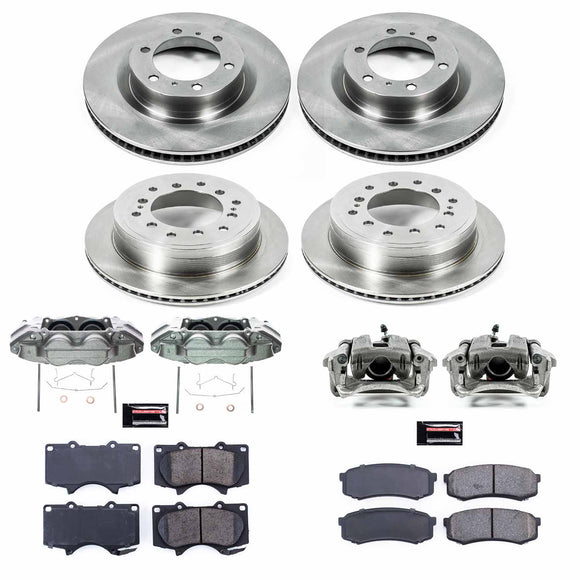 PowerStop OE Stock Replacement Low-Dust Ceramic Brake Pad, Rotor and Caliper Kit