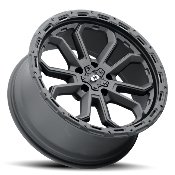16x8 Vision 405 Korupt Satin Black 5x127 5x5 ET0 Wheel Rim