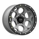 17X9 KMC KM541 DIRTY HARRY Satin Gray With Black Lip 5X127 ET-12 wheel/rim-2
