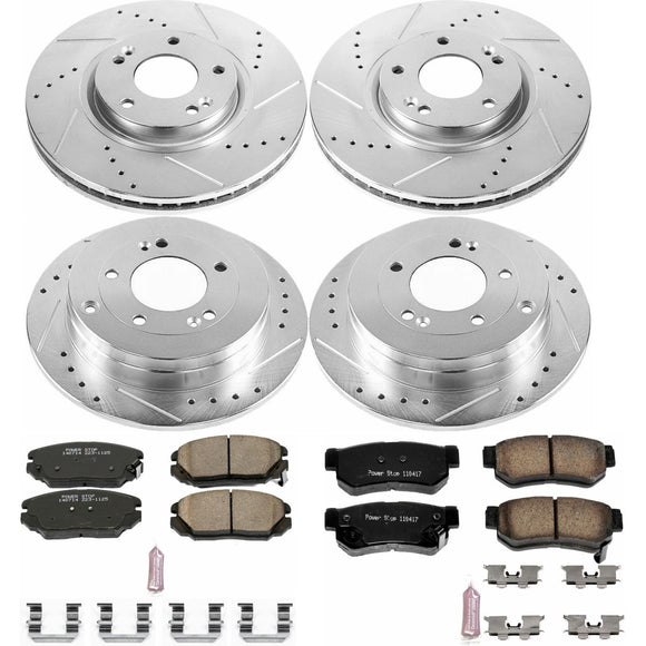PowerStop Z23 Daily Driver Carbon-Fiber Ceramic Brake Pad and Drilled & Slotted