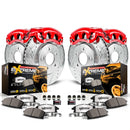 PowerStop Z36 Truck and SUV Ceramic Brake Pad, Drilled & Slotted Rotor, and Cali