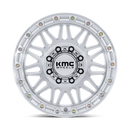 18x9 KMC KM555 Attack Gloss Silver Machined Face 8x165.1 ET18 Wheel
