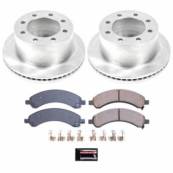 PowerStop OE Stock Replacement Low-Dust Ceramic Brake Pad and Rotor Kit