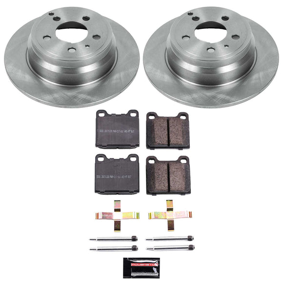 PowerStop OE Stock Replacement Low-Dust Ceramic Brake Pad and Rotor Kit