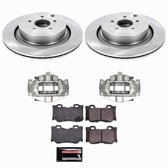 PowerStop OE Stock Replacement Low-Dust Ceramic Brake Pad, Rotor and Caliper Kit