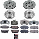 PowerStop OE Stock Replacement Low-Dust Ceramic Brake Pad, Rotor and Caliper Kit