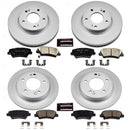 PowerStop Genuine Geomet Coated Rotor and Low-Dust Ceramic Brake Pad Kit