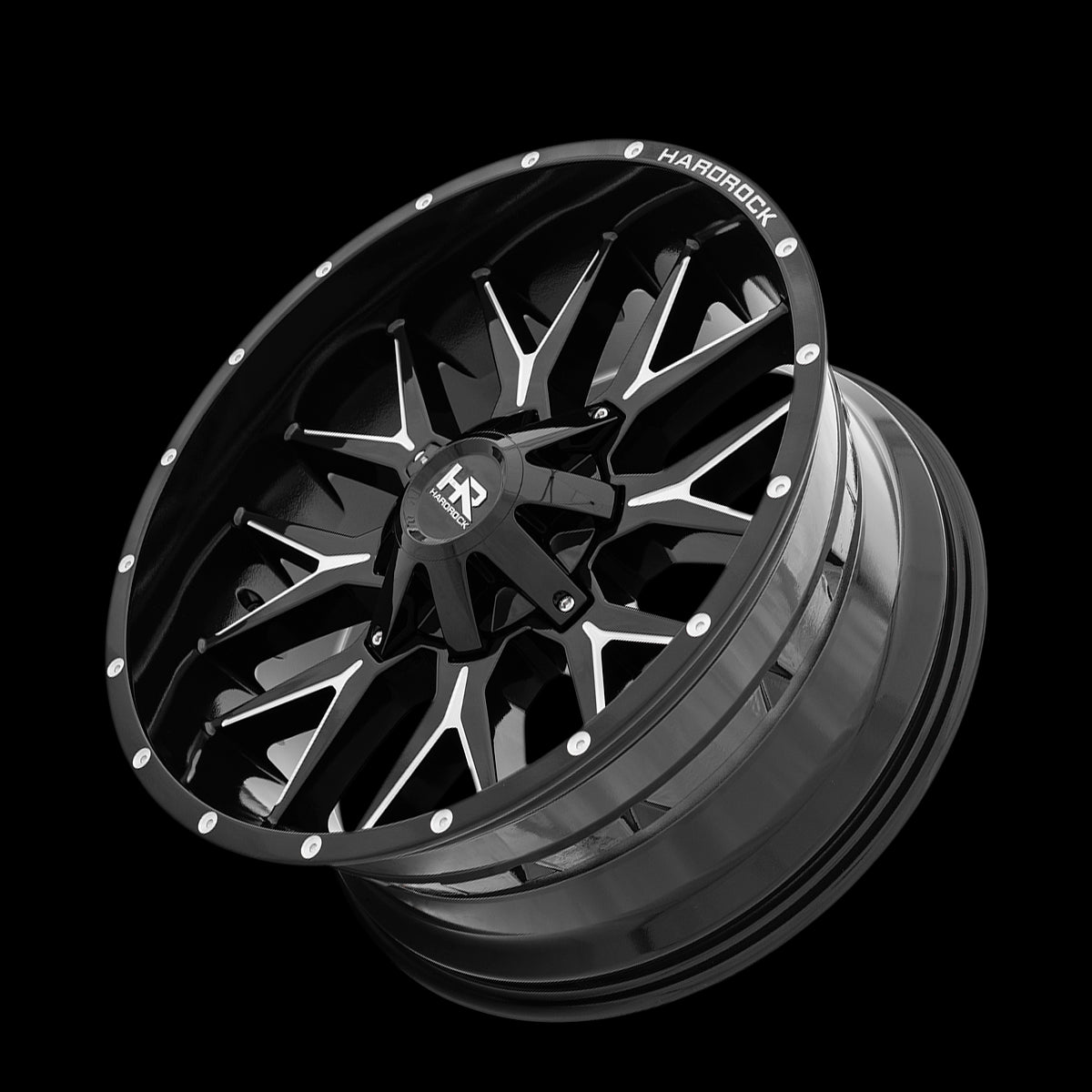 22x10 Hardrock Affliction Gloss Black Milled 6x135/139.7 ET-19 wheel/rim