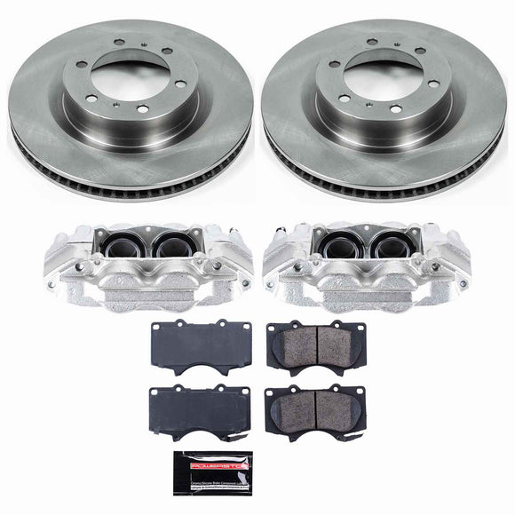 PowerStop OE Stock Replacement Low-Dust Ceramic Brake Pad, Rotor and Caliper Kit
