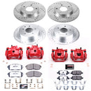 PowerStop Z26 Street Performance Ceramic Brake Pad, Drilled Slotted Rotor, and C