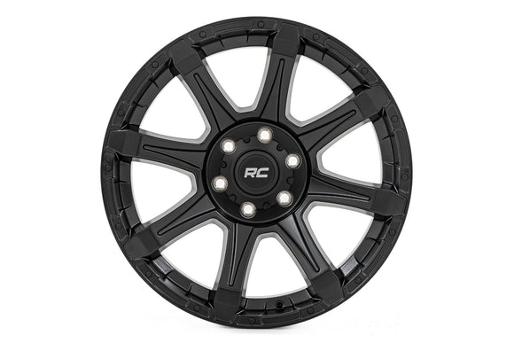 20x9 Rough Country 81 Series Semi Gloss Black 5x5.5 ET0 Wheel Rim