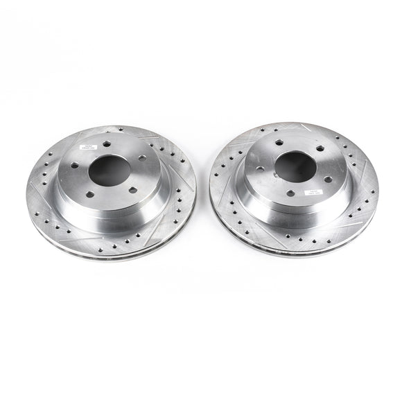 PowerStop Evolution Drilled Slotted Rotors Pair Front For Chevrolet Corvette