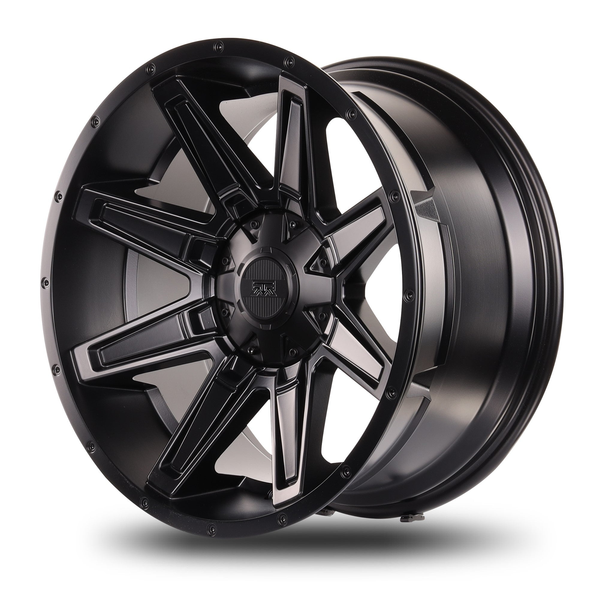 17x8.5 Mudder Trucker MT404 Deviant Black 5x114.3 5x4.5 5x127 5x5 18 Wheel