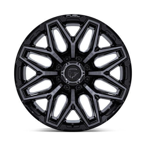 22x10 Fuel Off-Road Flux Gloss Black Brushed Face Gray Tint 8x170 ET-18 Wheel