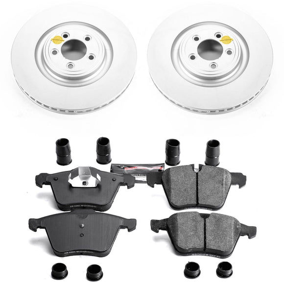 PowerStop Genuine Geomet Coated Rotor and Carbon-Fiber Ceramic Brake Pad Kit
