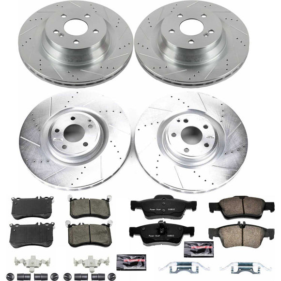 PowerStop Z23 Daily Driver Carbon-Fiber Ceramic Brake Pad and Drilled & Slotted