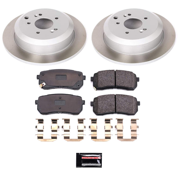 PowerStop Semi-Coated Rotor and Low-Dust Ceramic Brake Pad Kit