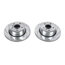 PowerStop Evolution Drilled Slotted Rotors Pair Rear For BMW 525xi