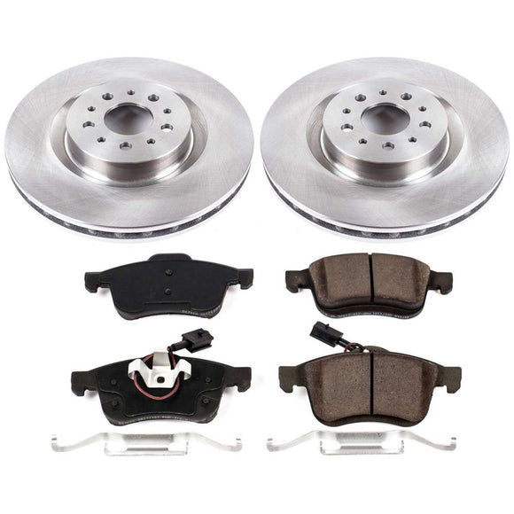 PowerStop OE Stock Replacement Low-Dust Ceramic Brake Pad and Rotor Kit