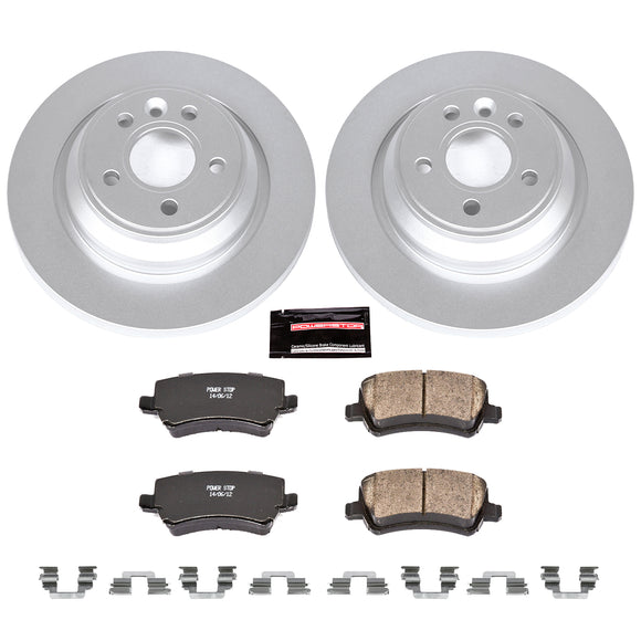 PowerStop Genuine Geomet Coated Rotor and Carbon-Fiber Ceramic Brake Pad Kit